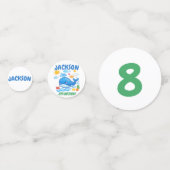 Whale Summer Birthday Party Decor  コンフェッティ (正面)