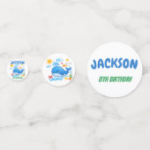 Whale Summer Birthday Party Decor  コンフェッティ (裏面)