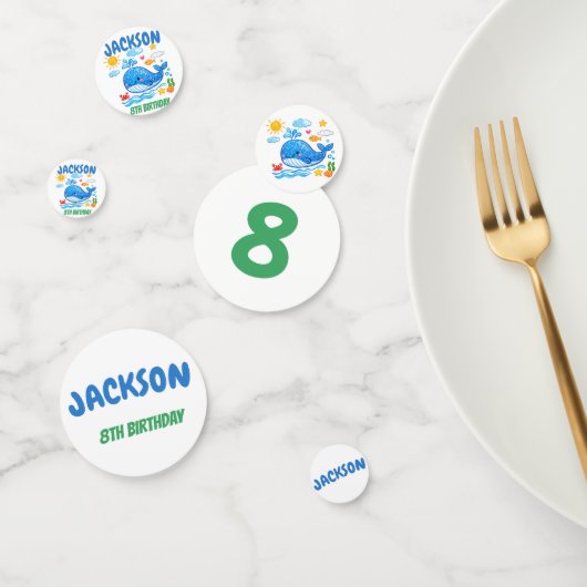 Whale Summer Birthday Party Decor  コンフェッティ (グループ)