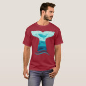 Whale Tail in Waves Orca海Tシャツ Tシャツ (正面フル)