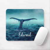 Whale Tail over Ocean Custom マウスパッド (マウス)