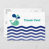 Whale Thank You ポストカード (正面/裏面)