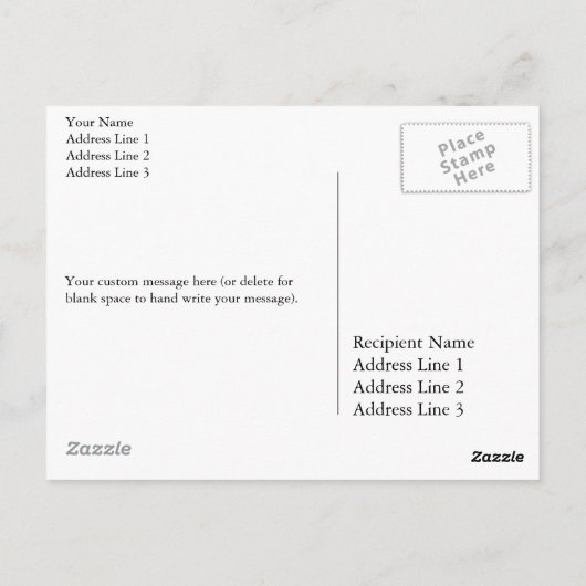 Whale Thank You ポストカード (裏面)