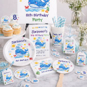 Whale Theme Summer Kids Birthday Invitation Card アクリル招待状