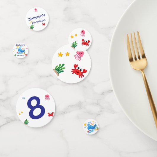 Whale Theme Summer Kids Birthday Party コンフェッティ (グループ)
