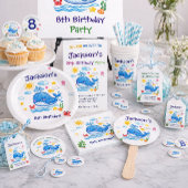 Whale Theme Summer Kids Birthday Party スタンダードカクテルナプキン