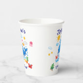 Whale Theme Summer Kids Birthday Party 紙コップ (左)