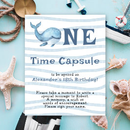 Whale Time Capsule 1st birthday ポスター