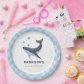 Whale Under The Sea Ocean Thank You Favor ペーパープレート (パーティー)
