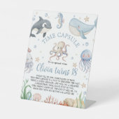 Whale Under the Sea Time Capsule Sign 台座サイン (正面)