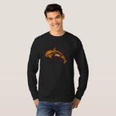 Whale underwater world ocean Orca Pul Hoodie Tシャツ (正面フル)