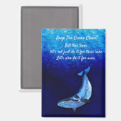 Whale Vertical Motion Scene To Down In Ocean Depth マグネット (正面/裏面)