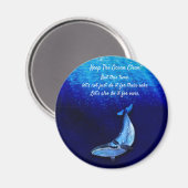 Whale Vertical Motion Scene To Down In Ocean Depth マグネット (正面/裏面)