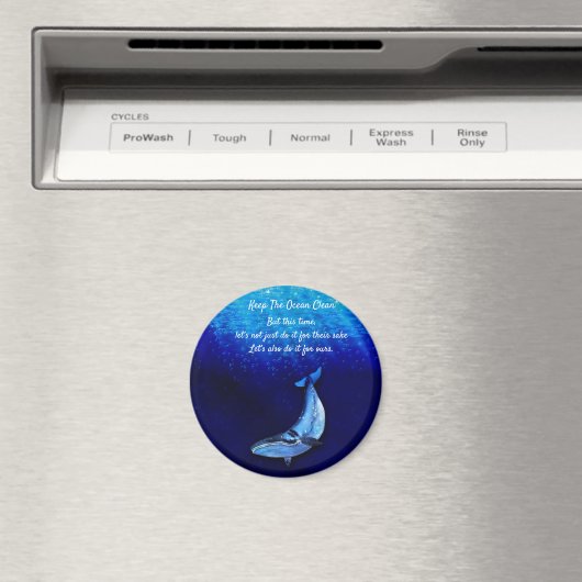 Whale Vertical Motion Scene To Down In Ocean Depth マグネット (インサイチュ (食洗機))