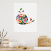Whale wall print nursery art ポスター (キッチン)