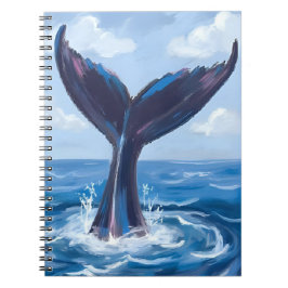Whale Watching | Blue Ocean Watercolor ノートブック