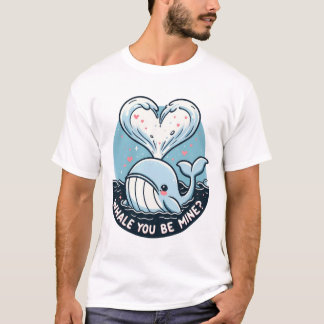 Whale you be mine tシャツ