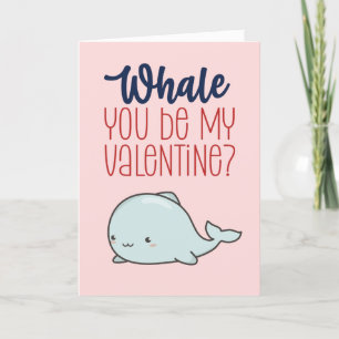 Whale You Be My おもしろい Valentine's Day シーズンカード