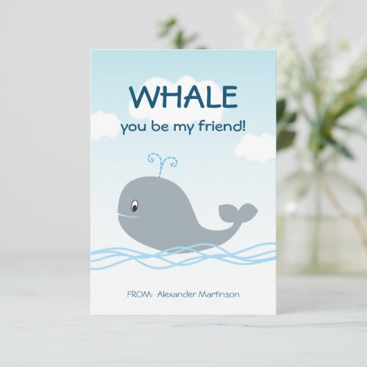 Whale You Be My Friend Classroom Valentine (スタンド正面)