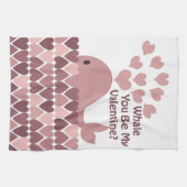 Whale You Be My Valentine キッチンタオル (横)