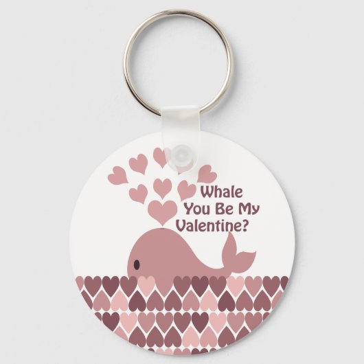 Whale You Be My Valentine キーホルダー (正面)