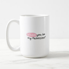 Whale you be my Valentine コーヒーマグカップ