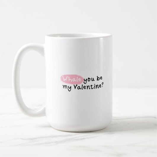 Whale you be my Valentine コーヒーマグカップ (左)