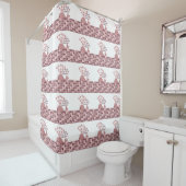 Whale You Be My Valentine シャワーカーテン (インサイチュ)