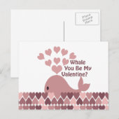 Whale You Be My Valentine シーズンポストカード (正面/裏面)