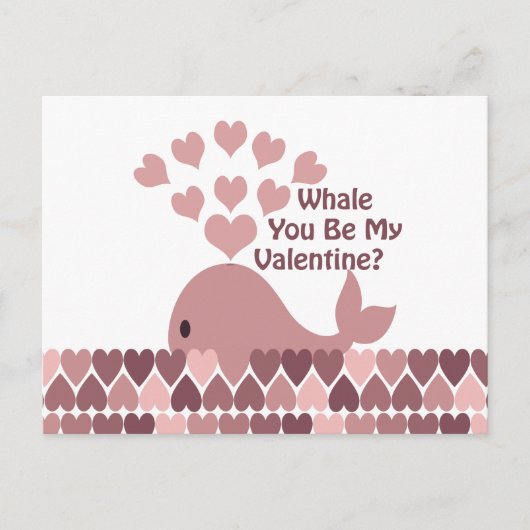 Whale You Be My Valentine シーズンポストカード (正面)