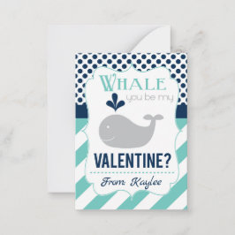 Whale You Be My Valentine ノートカード