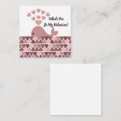 Whale You Be My Valentine ノートカード (正面/裏面)