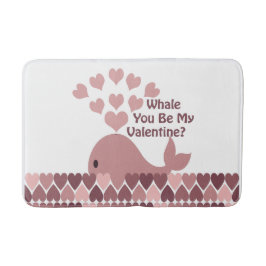 Whale You Be My Valentine バスマット