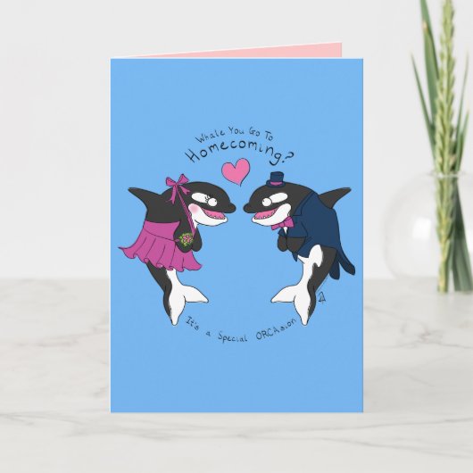 Whale You Go To Homecoming – プロポーザル・カード カード (正面)
