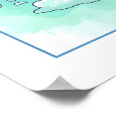 Whale You Wash Your Hands Kids Bathroom Wall Art ポスター (角)