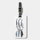 Whales and right whales ラゲッジタグ (正面縦)