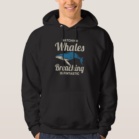 Whales Breaching Is Fintastic Whale Watcher パーカ (正面)