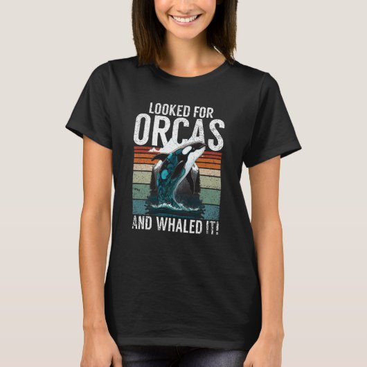 Whales Watch Dolphin Pottwhal  Saying Orca Whale   Tシャツ (正面)
