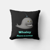 Whaley Awesome Funny Whale Pun Design クッション (正面)