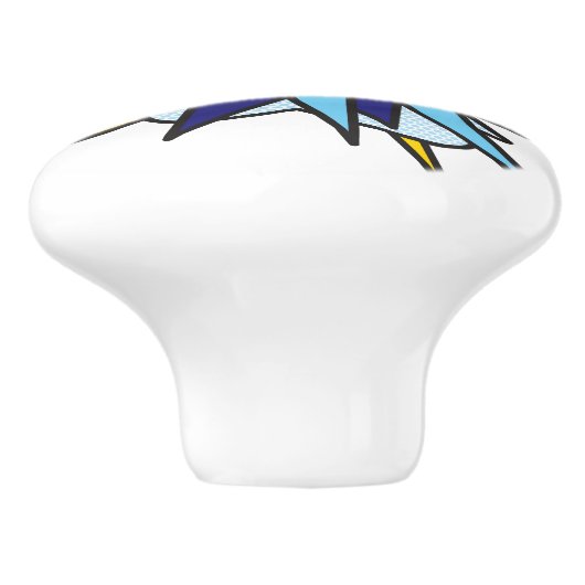 WHAMおもしろいレトロ漫画ブックアーポップ・アートのト セラミックノブ (側面)