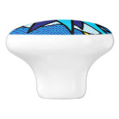 WHAMおもしろいレトロ漫画ブックアーポップ・アートのト セラミックノブ (側面)