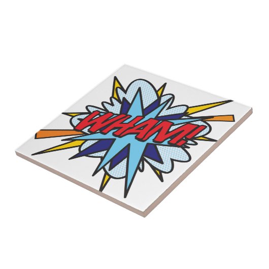 WHAMおもしろいレトロ漫画ブックアーポップ・アートのト タイル (側面)