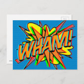 WHAMおもしろいレトロ漫画ブックアーポップ・アートのト ポストカード (正面/裏面)