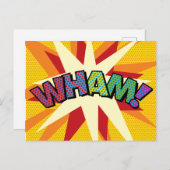 WHAMおもしろいレトロ漫画ブックアーポップ・アートのト 案内ポストカード (正面/裏面)