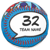 WHAMチーパーソナライズされたム名番号写真 ソフトボール (正面左)