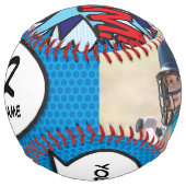 WHAMチーパーソナライズされたム名番号写真 ソフトボール (正面)