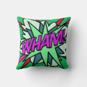 WHAMモダンおもしろいクール漫画ブックグリーン クッション (裏面)