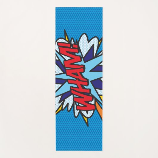 WHAMモダンおもしろい漫画ブックタイポグラフィ ヨガマット (正面)