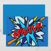 WHAM ファン レトロ コミックブック ポップアート 招待状 (正面/裏面)