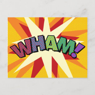 WHAM ファン レトロ コミックブック ポップアート 案内ポストカード